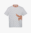 Mcm Mega Laurel Monogram Print T-shirt In Organic Cotton In White