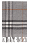 BURBERRY BURBERRY CHECK PATTERN FRINGED SCARF