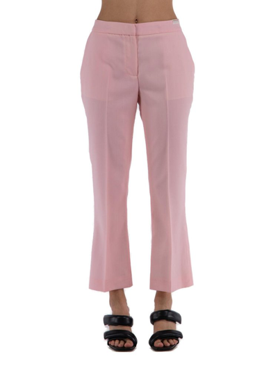 Marni Flared Cropped Trousers In Pink