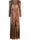 Alberta Ferretti Dress  Woman In Brown