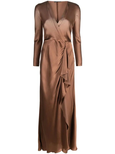Alberta Ferretti Dress  Woman In Brown