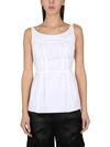 Aspesi Pleated Top With Belt In White