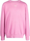Autry Logo-print Cotton Sweatshirt In Apparel Mauve
