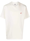 Autry Cotton Crew-neck T-shirt With Embroidery In Apparel Cream