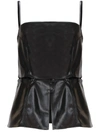 Nanushka Gydia Alt Sleeveless Leather Top In Black