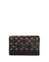 Christian Louboutin Paloma Fold-over Embellished Clutch Bag In Black/mult