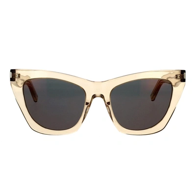 Saint Laurent Eyewear Sunglasses In Beige