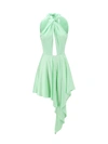 Stella Mccartney Cut-out Sleeveless Asymmetric Dress In Green