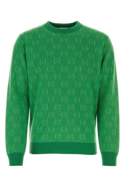 Gucci Man Grass Green Wool Sweater