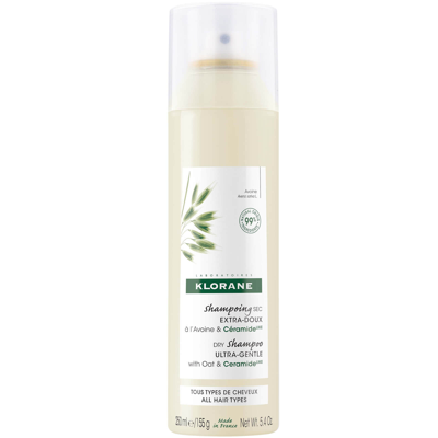 Klorane Extra-gentle Dry Shampoo For All Hair Types With Oat And Ceramide 250ml