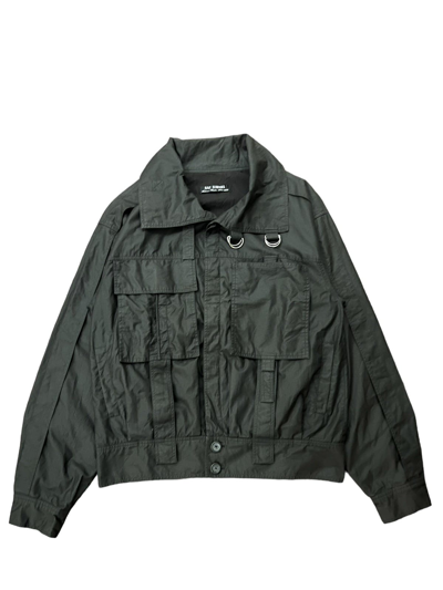 Pre-owned Archival Clothing X Raf Simons A/w 2001 “riot Riot Riot” Parachute Jacket In Black