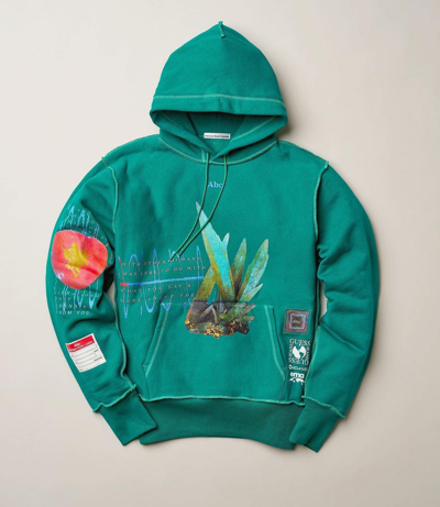 Pre-owned Advisory Board Crystals X Guess Ss19  X Union Hoodie In Green