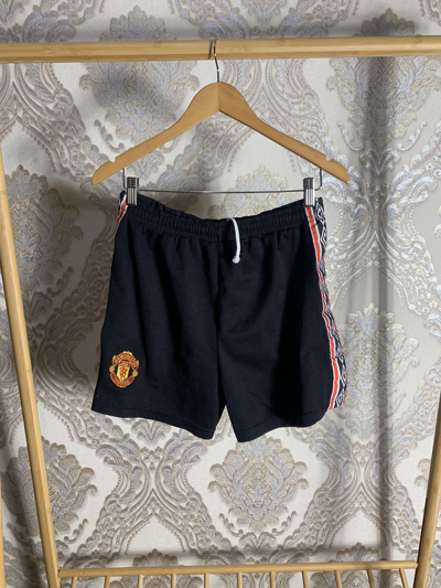 Pre-owned Manchester United X Umbro Vintage Umbro Manchester United Shorts Football Soccer Jersy In Black