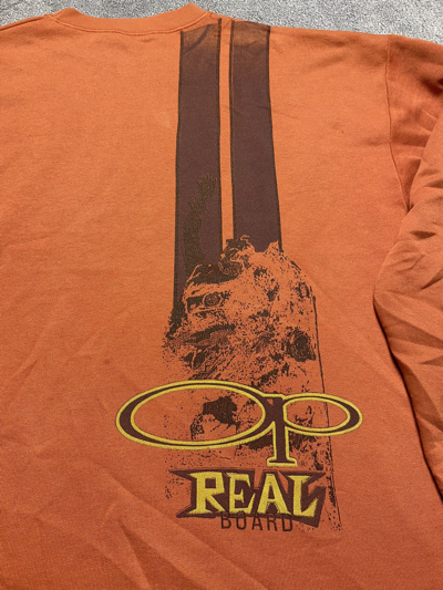 Pre-owned Ocean Pacific X Vintage 90's Ocean Pacific Real Board Sweatshirt In Orange