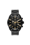DIESEL SPIKED CHRONOGRAPH BLACK STAINLESS STEEL WATCH
