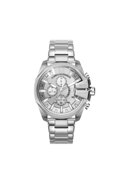 Diesel Men's Baby Chief Chronograph Silver-tone Stainless Steel Watch 43mm