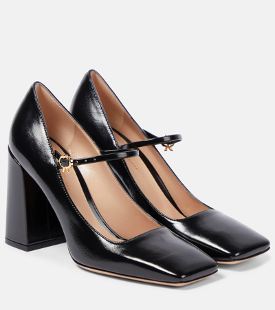 Gianvito Rossi Nuit 95 Patent-leather Mary Jane Pumps In Black