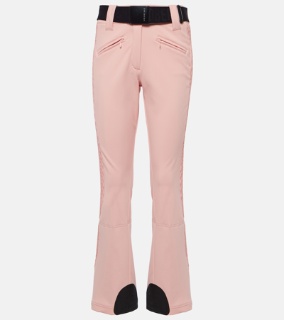 Goldbergh Brooke Slim-fit Smocked Ski Pants In Pink