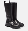 THE ROW GRETA LEATHER RAIN BOOTS