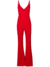 HANEY Gloria flared plunge jumpsuit,DRYCLEANONLY
