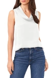 VINCE CAMUTO HAMMERED SATIN SLEEVELESS COWL NECK TOP