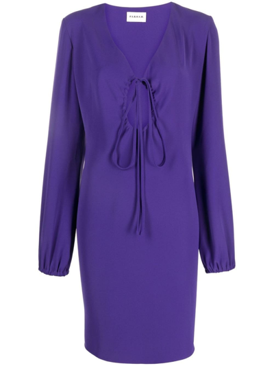 P.a.r.o.s.h Cut-out Halterneck Dress In Purple
