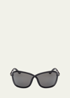 TOM FORD CUT-OUT ACETATE ROUND SUNGLASSES
