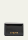 SAINT LAURENT FLAP CARD CASE IN SMOOTH LEATHER