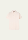 Loro Piana Men's Cotton Pique Polo Shirt In 303i Light Baby R
