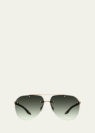 Barton Perreira Jean Gradient Aviator Sunglasses