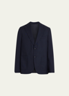 Officine Generale Arthus Italian Wool Jacket In Dark Navy