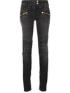 BALMAIN SKINNY BIKER JEANS,995999265N12201971