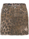R13 leopard print skirt,MACHINEWASH