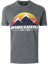 DSQUARED2 mountain peak print T-shirt,S74GD0291S20694