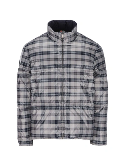 Thom Browne Reversible Zip In Med Grey