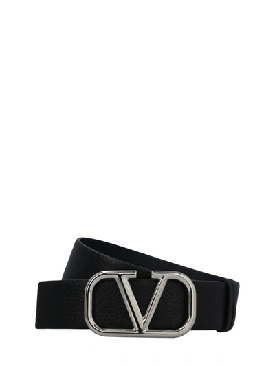 Valentino Garavani Belts In Black/marine