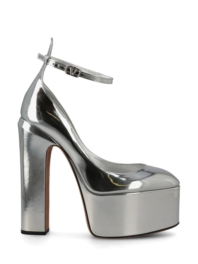 Valentino Garavani Low Shoes In Silver