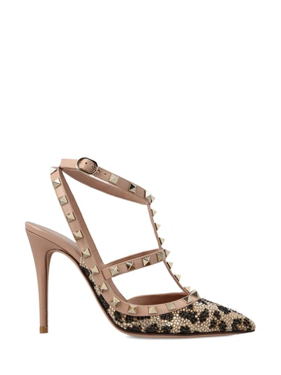 Valentino Garavani Low Shoes In Leopard/rose Cinnamon