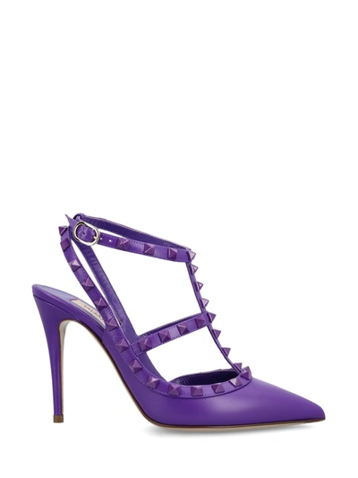 Valentino Garavani Low Shoes In Electric Violet