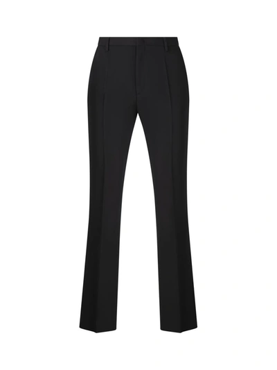 Valentino Wool And Mohair Formal Trousers  Black Wool In Nero