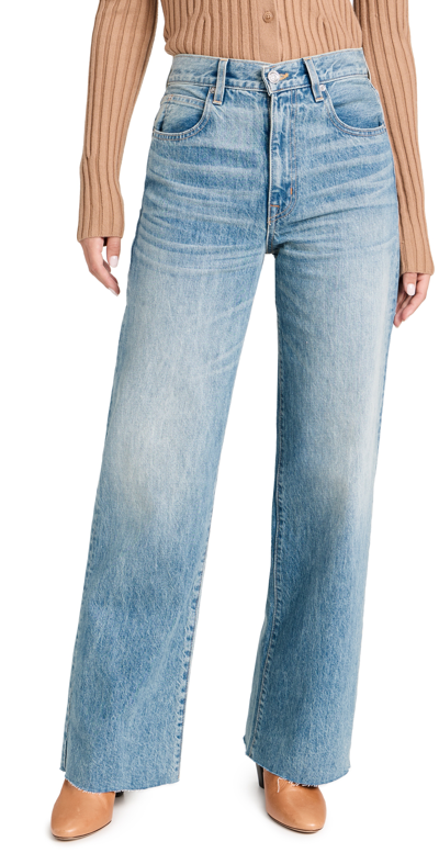 Slvrlake Grace High-rise Wide-leg Jeans In Light Denim