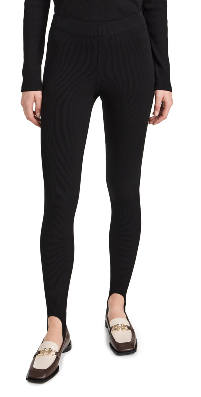 Donni. Rib Stirrup Leggings In Jet