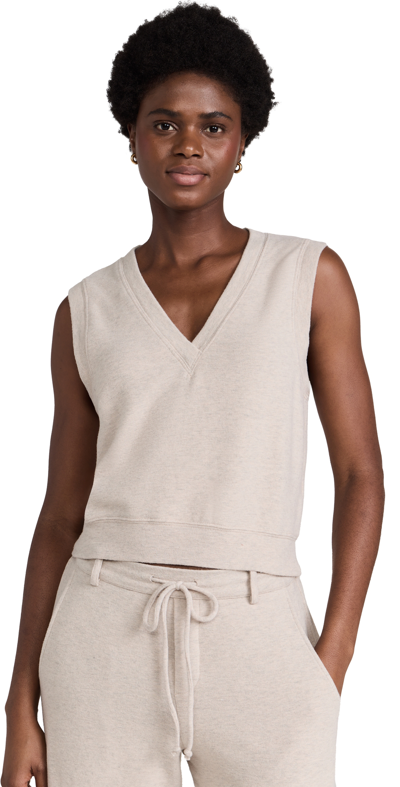 Donni Sweater Vest In Heathered Oat