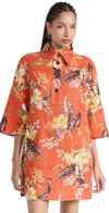 ZIMMERMANN MATCHMAKER TUNIC DRESS RED TROPICAL FLORAL