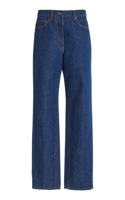 THE ROW BORJIS SELVEDGE HIGH-RISE STRAIGHT-LEG JEANS