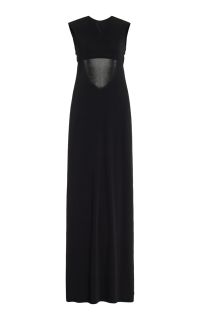K.ngsley Le Twist Cutout Jersey Maxi Dress In Black