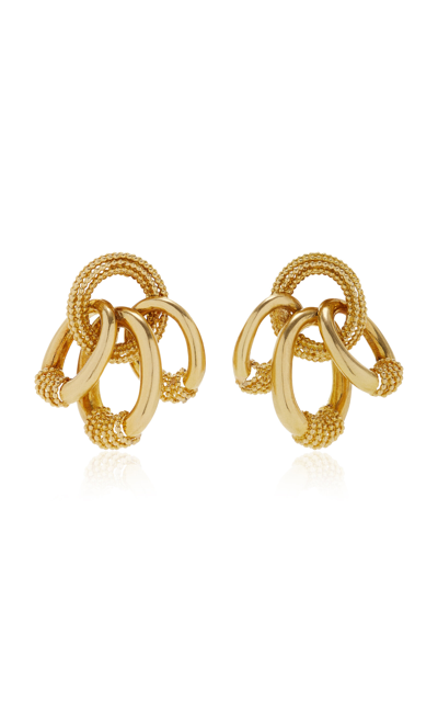 Stephen Russell Vintage One-of-a-kind 18k Yellow Gold Cartier Hoop Earrings