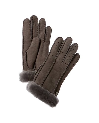 UGG DNU PACKAWAY UGG CLASSIC PERFORATED TWO POINT SUEDE GLOVES