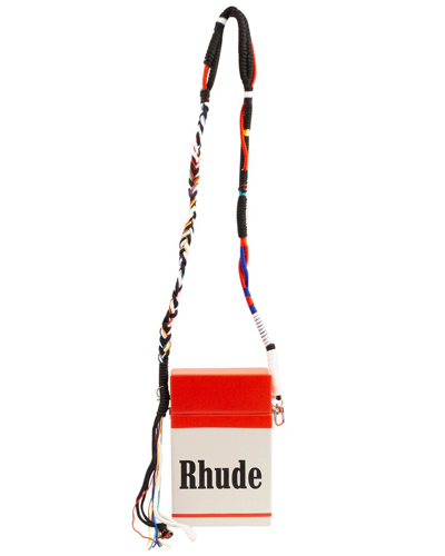 Rhude Cigarette Logo Man Leather Box Bag
