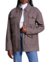 Avec Les Filles Zip-up Utility Jacket In Brown
